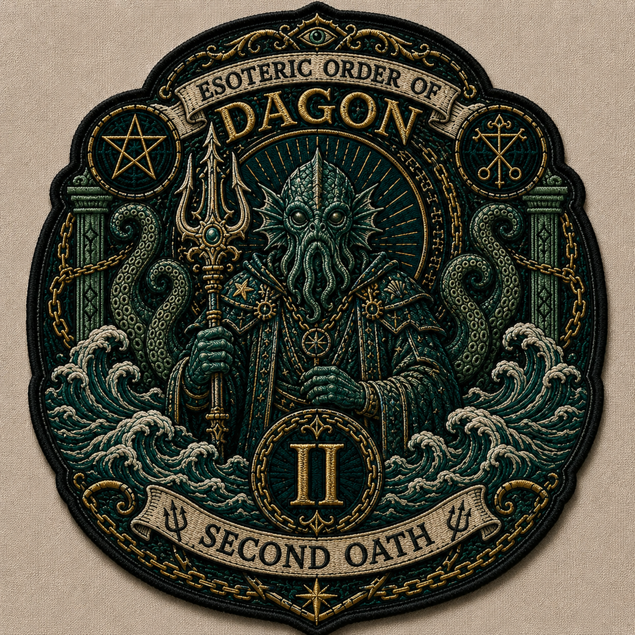 Esoteric Order of Dagon Second Oath embroidered badge